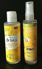 St Ives Zing Orange Scent Face Mist and Chamomile Cleanser Gel Set of 2 
