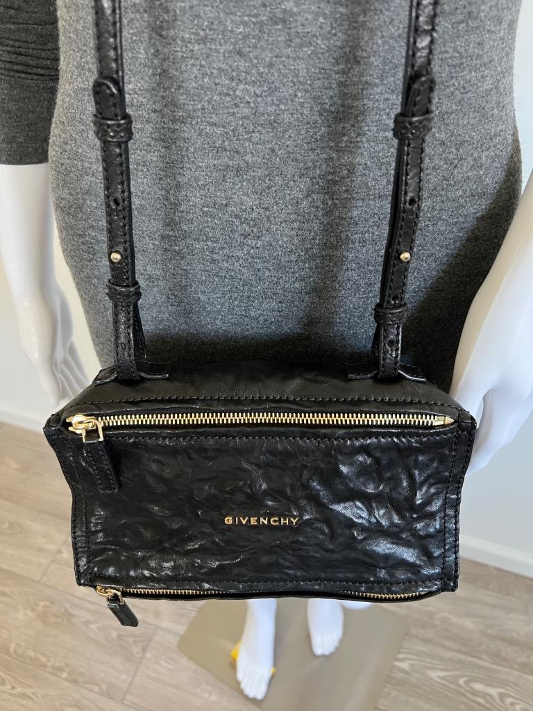GIVENCHY Black Crinkled Calf Leather Small GIVENCHY Black Crinkled Calf Leather Small