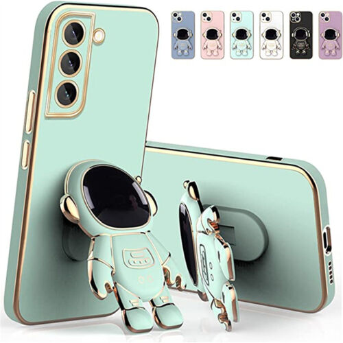For Samsung Galaxy S25 Ultra S24 FE S23 Phone Case Plating Astronaut Stand Cover - Picture 12 of 16