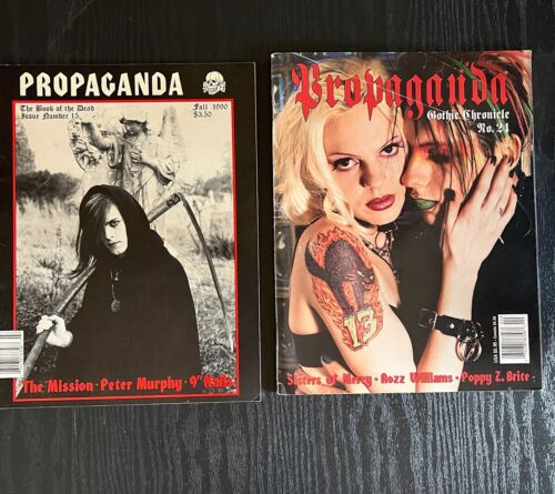 Propaganda Magazine Gothic Chronical #24 and #15 Book Of The Dead Bauhaus 1990 - Afbeelding 1 van 8