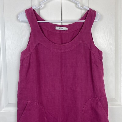 knee length dresses for ladies Linen Straight Cut Dress, The Italian Linen Shop by Luiselle M main image 1