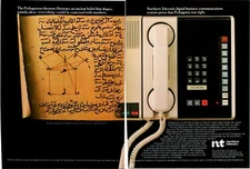 Northern Telecom Digital Business Communications 2 pg Original Vintage Print Ad