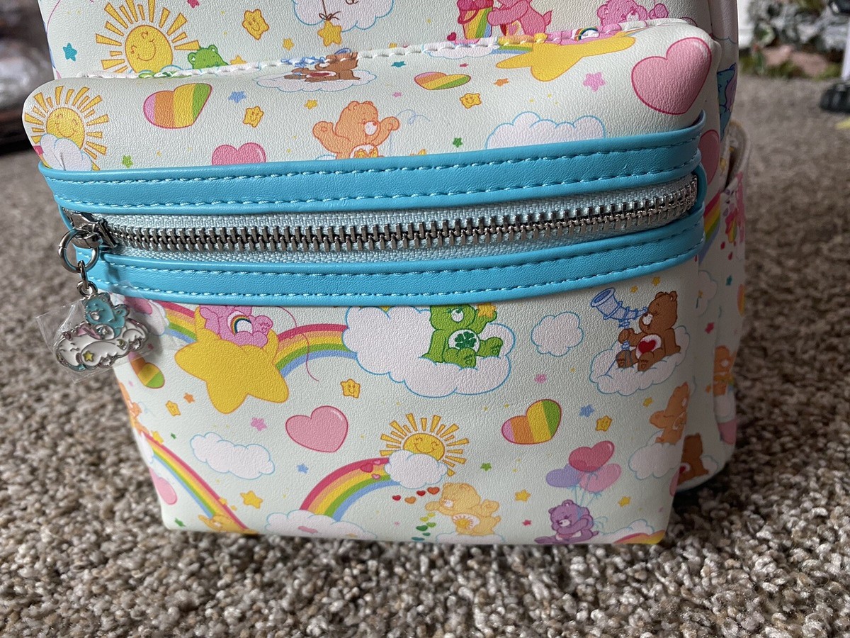 Loungefly Care Bears 40th Anniversary Backpack White Blue Loungefly 40th Anniversary Care Bears Collection Mini Backpack main image 2