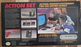 Nintendo NES Action Set Console Bundle CIB + power glove NES Advantage  3 games