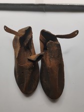Tiny Antique Leather Baby Shoes Hand Made