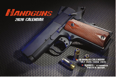 2026 HANDGUNS WALL CALENDAR 1911 9mm gun ammo safe colt  .357 Magnum .45acp SALE