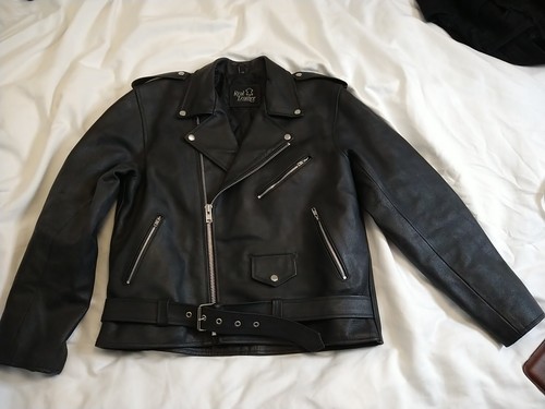 Giacca biker pelle pesante nera 46 classica Brando YKK - Foto 23 di 24