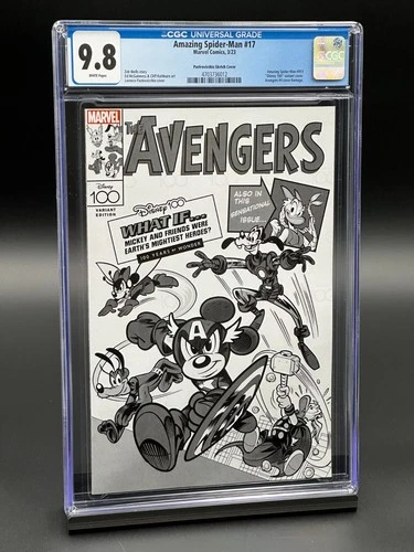 Amazing Spider-Man #17 CGC 9.8 (2023) - DISNEY Pastrovicchio Sketch 1:100