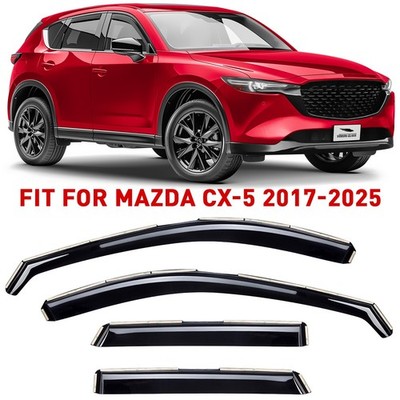 Rain Guards Vent Visors Shade for 2017-2025 Mazda CX-5 SHATTERPROOF