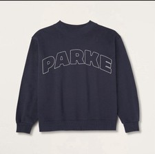 PARKE x Target Women's Mockneck Pullover Sweatshirt - Navy Blue L/XL