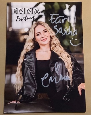 Emma Fernlund Original signierte Autogrammkarte Autogramm Karte Model TV #27