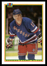 1990-91 Topps Bowman Carey Wilson #214 New York Rangers NHL Hockey Base Set