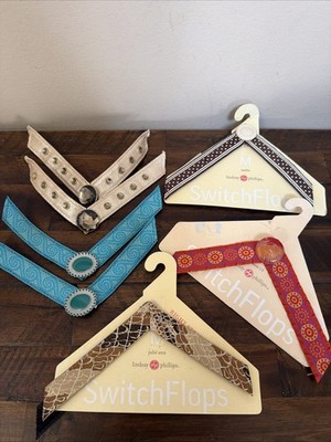 5 Pr Lindsay Phillips Switch flop Straps 3 New 2 EUC Sasha Marianne Julie Ann