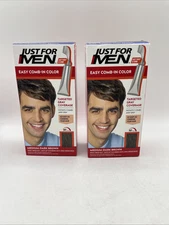 Just For Men Easy Comb-In Color Mens Easy No Mix Medium-Dark Brown A-40 Lot Of 2