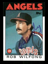 1986 Topps  658 Rob Wilfong signed auto autograph  purple sharpie ASC BXCP58