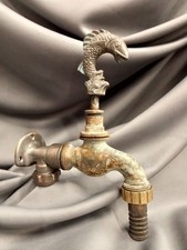 BRASS FISH GARDEN TAP, RECLAIMED AND FULLY REFURBISHED  GARDEN TAP
