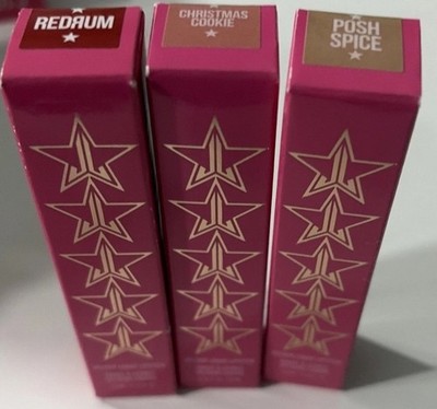 Jeffree Star Velour Liquid Lipstick Redrum, Posh Spice And Christmas Cookie New