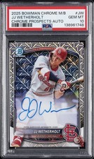 2025 BOWMAN CHROME MEGA BOX CHROME PROSPECTS AUTOS #JW JJ WETHERHOLT PSA 10