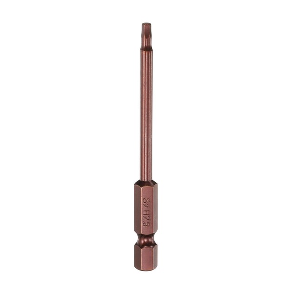 "SechskantschlüSsel Bohrer Bit 2,5Mm Metrisch 1/4\" Sechskant Schaft 3\" S2 Stahl"-image