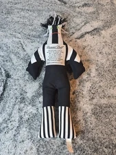 Dammit Dolls Dammit Ref Stress Relief Plush Toy Black White Striped Referee Doll