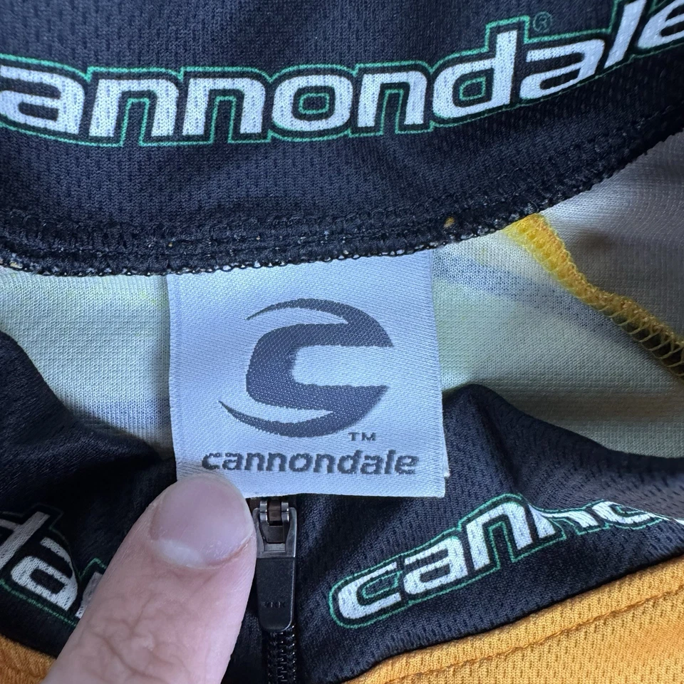 VTG Cannondale Jersey Men’s Lg Sobe HeadShok Bike 3/4 Zip Cane Creek USA Shirt - Image 3 of 4