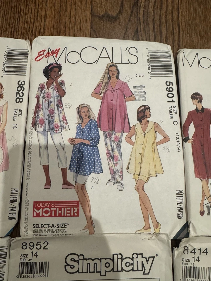 Lot Of 7 Vintage Sewing Patterns McCalls, Simplicity And Style 90’s Y2K 10-14 - Image 3 of 4