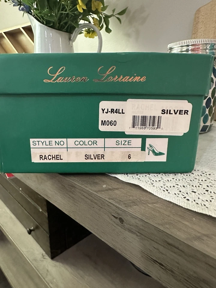 Women’s Silver Sparkley Heels Size 6 - Image 3 of 4