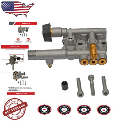 #ad OEM Technologies 510026 Pressure Washer Pump Manifold Kit Aluminum $203.39