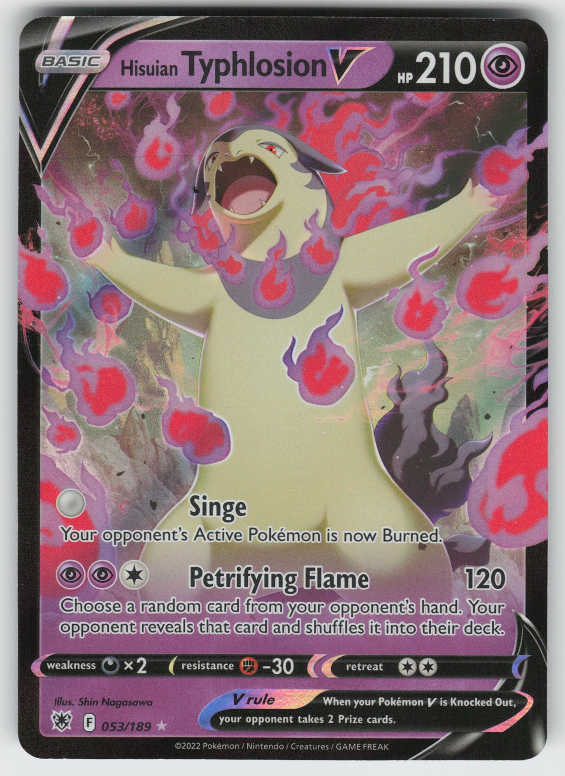 Hisuian Typhlosion V SWSH10: Astral Radiance 053/189 Ultra Rare NM Pokemon