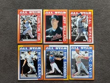 Lot of 6 - 1990 Topps Baseball All-Stars AL & NL Leaders