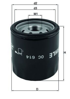 NEU - Knecht OC614 ÖLfilter FüR Alfa Romeo Buick Chevrolet Chrysler Dodge Jeep-image