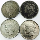 *MIXED DATES MORGAN AND PEACE DOLLAR LOT* *4 TOTAL* NR #P2419