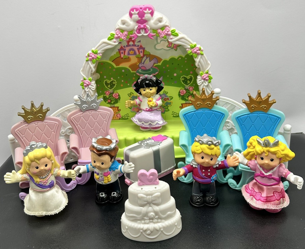 Vintage 12 Pieces Fisher Price Little People Royal Garden Princess