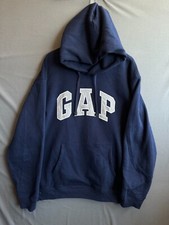 GAP Hoodie mens 2XL Blue Spell out Classic Sports Designer Outdoor Heavyweight
