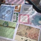 crafted set - 9 handmade note cards  new