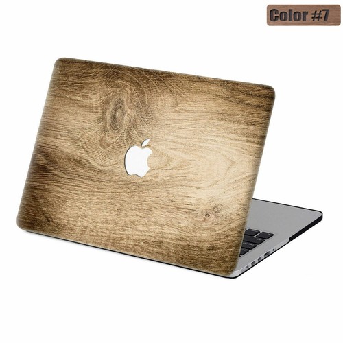 Funda rígida de goma clásica con patrón de madera para Macbook Pro Air 11 13 15 16 - Imagen 19 de 27