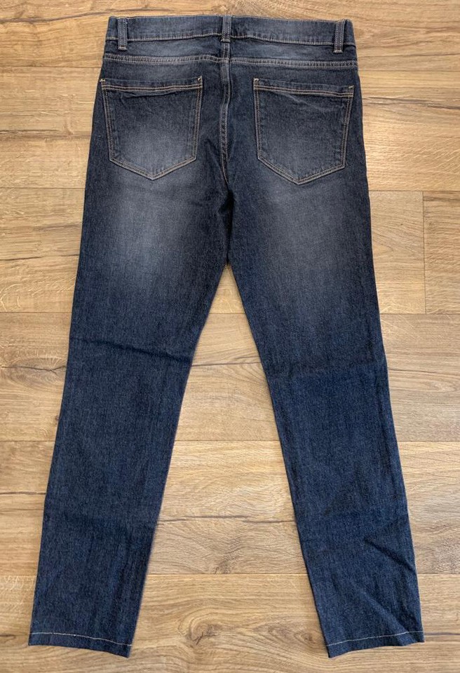 Zara Black Jeans UK 10 EU 36 W30 L28 Pockets Straight Leg Womens Zip