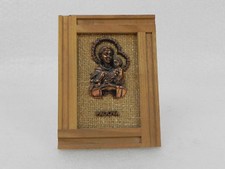 Vecchio Quadro quadretto religioso madonna con bambino Arte sacra Padova