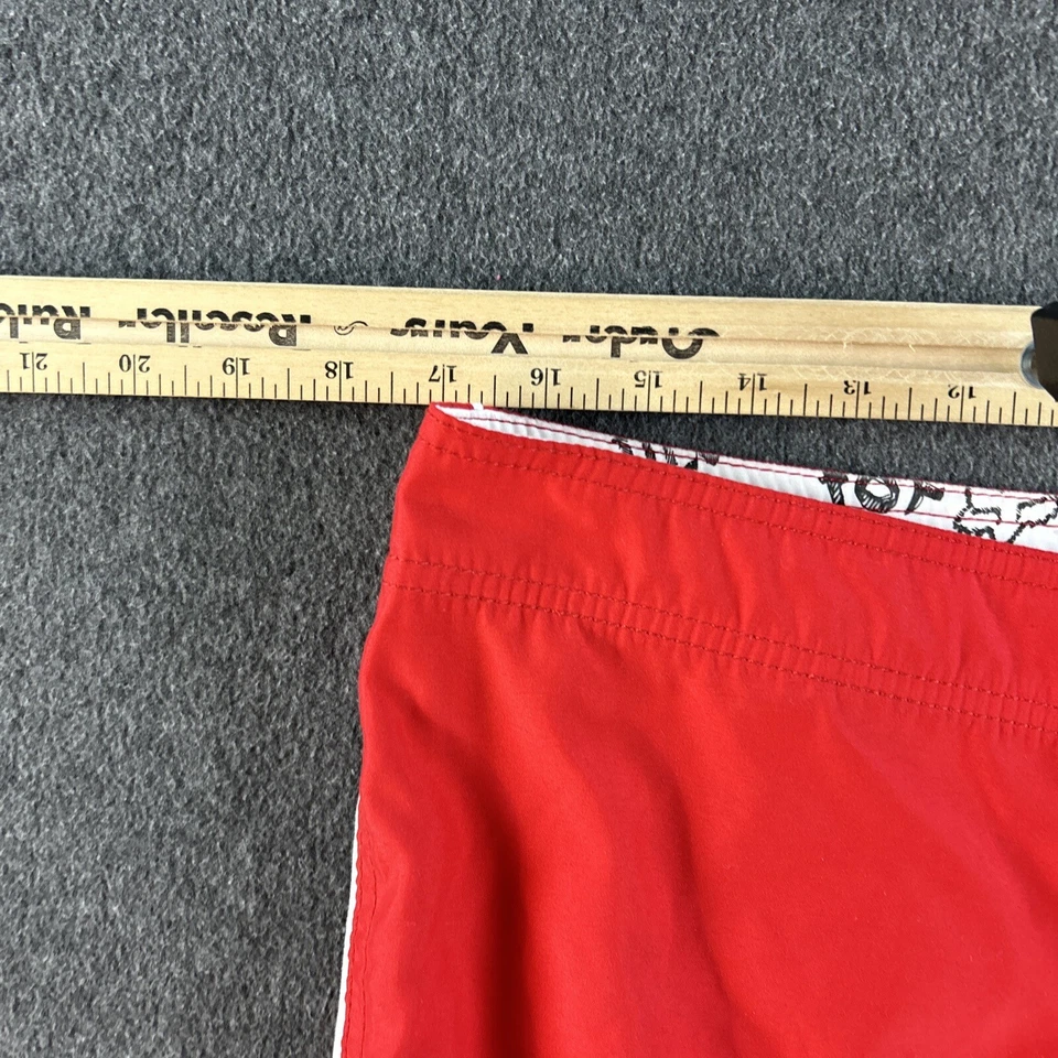 Pantalones Cortos de Tablero Fox Riders Co Niñas Talla 9 Rojo REAL 34x11 Snap Deletrear #4332 Foto 4 de 4