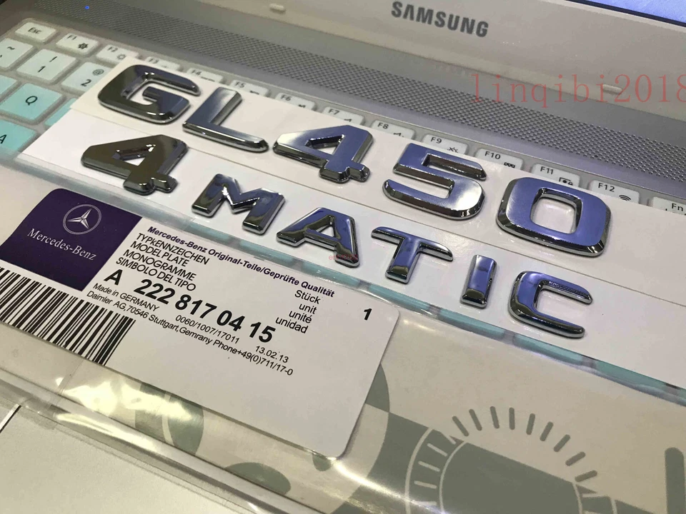 GL450 2018 4 MATIC ALTA CALIDAD EMBLEMA MALETERO TRASERO CALCOMANÍA INSIGNIA PARA Mercedes Benz Foto 4 de 4
