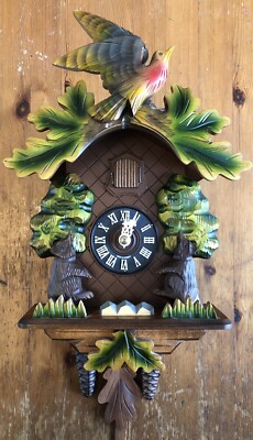 Hubert Herr-Moving Bears Black Forest Cuckoo Clock- Rebuilt