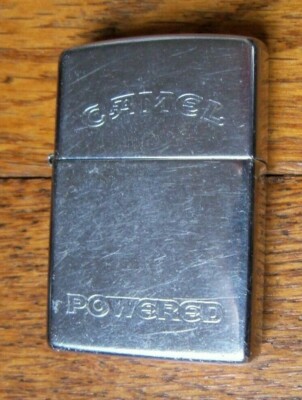CAMEL POWERED CHROME ZIPPO LIGHTER 1997 RARE Missing The Purple Camel Error