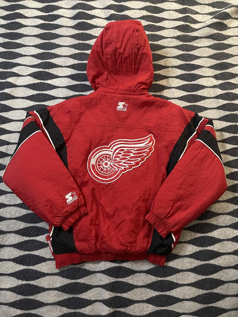 STARTER, Jackets & Coats, Vintage Starter Detroit Red Wings Jacket Black Red