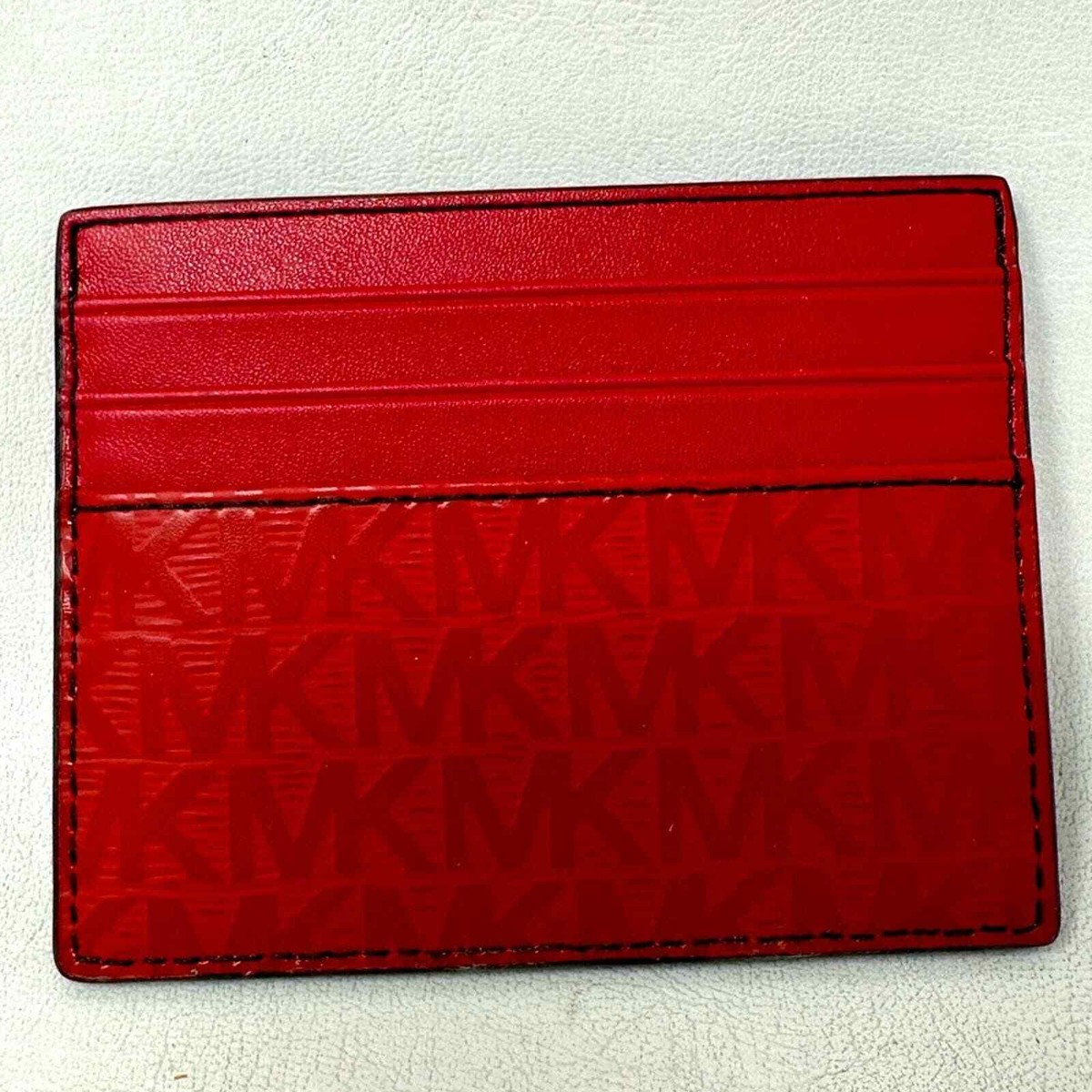 カードケース・名刺入れ Michael By Michael Kors Leather Credit Card Holder Michael Kors Logo Leather Card Case, Men's Size OS - Red | eBay