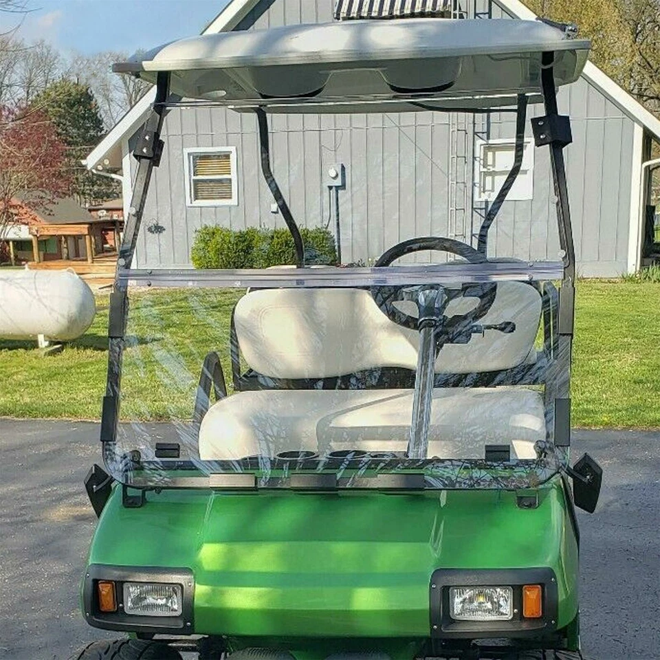 For Club Car DS Clear Windshield 2000.5 -UP New Golf Cart Folding Polycarbonate Foto 4 de 4
