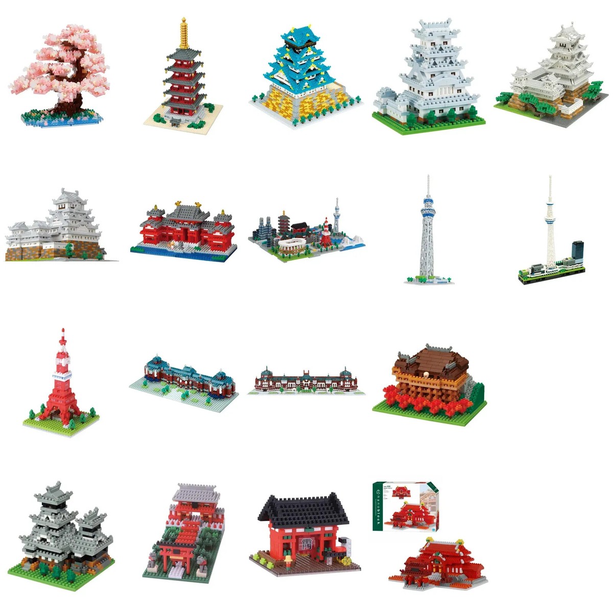 Kawada Nanoblock Deluxe Edition Japanese Landmarks Collection Fr