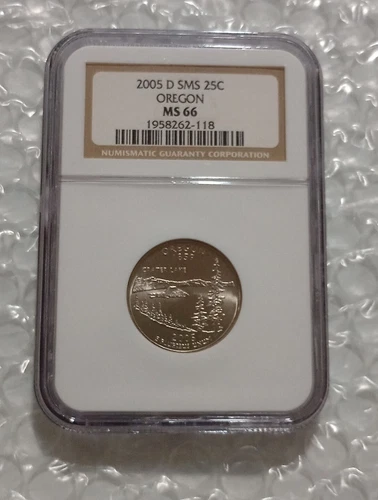 USA 2005-D SMS 25C, Oregon Quarter, NGC MS 66