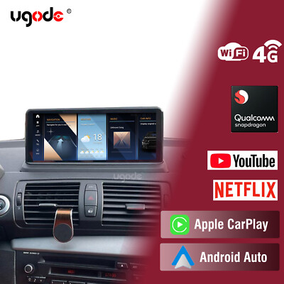 For BMW 1 Series E81 E82 E87 E88 Android 13 Screen Carplay GPS Navigation 10.25''