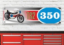 BR359B YAMAHA TR2 B 350 TR-2 INSPIRIERT FLEXIBEL GARAGE WERKSTATT BANNER SCHILD TZ350