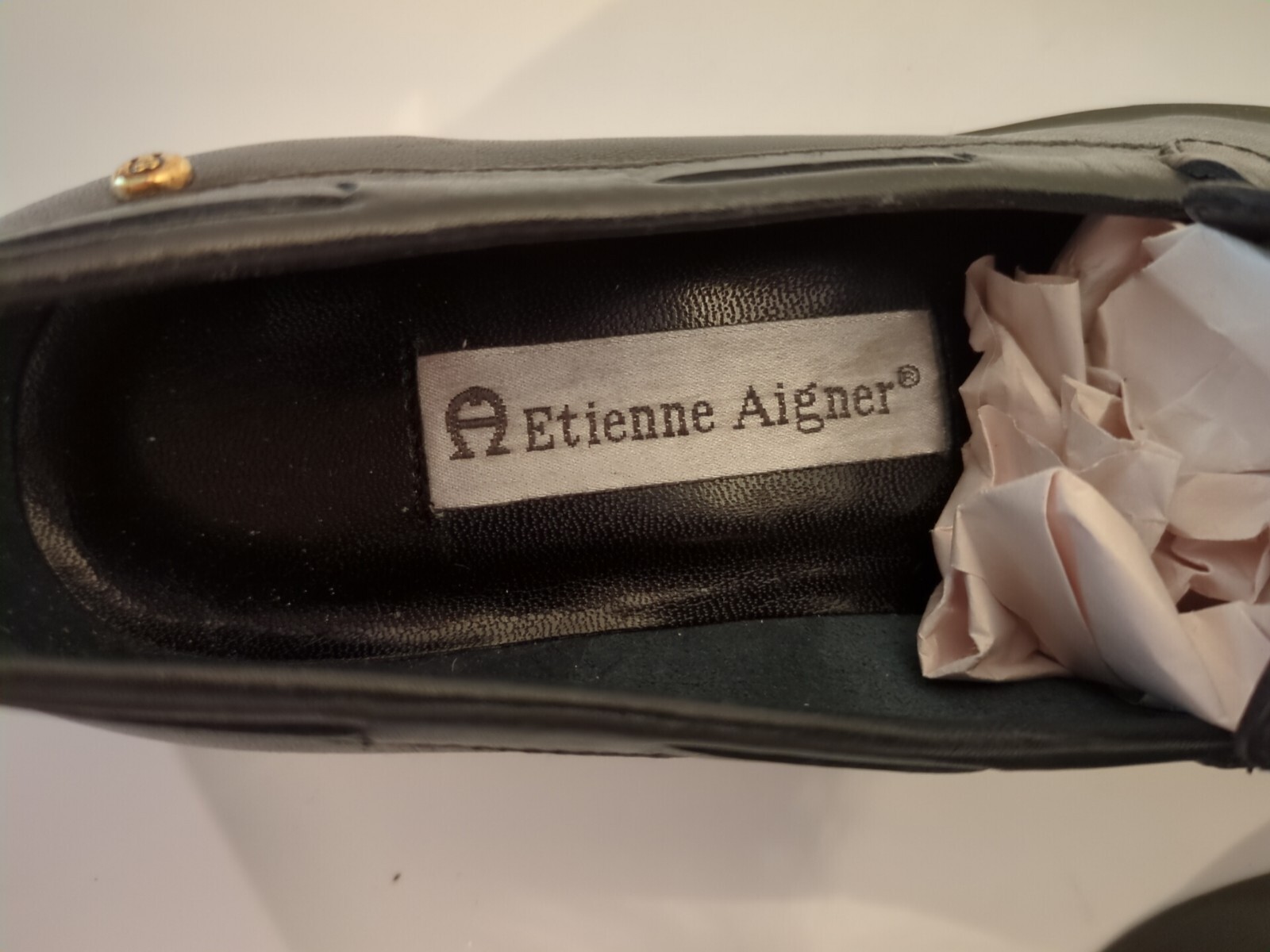 Etienne Aigner Women’s Black Leather Gotham Shoes Size 5 1/2 Tassel